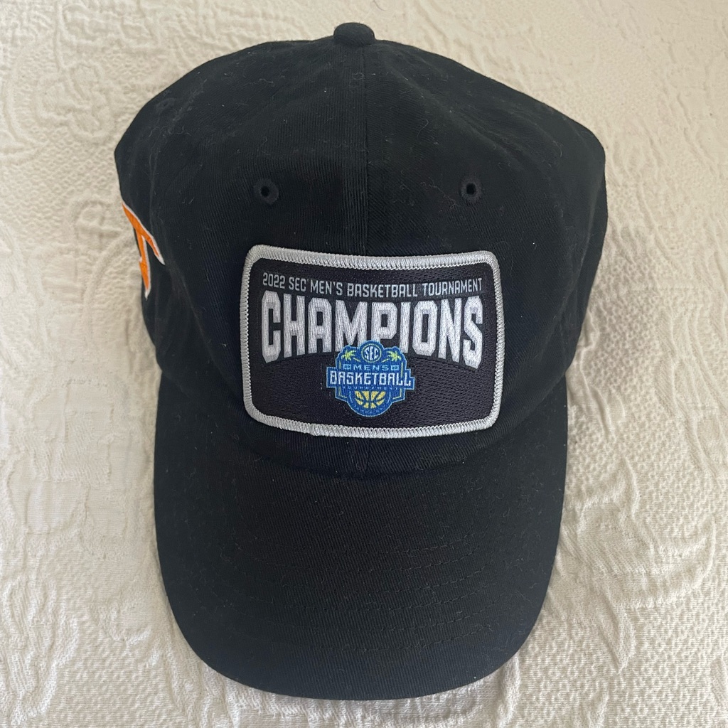 Mens Or Boys Ncaa Tennessee Black Sec Champions Basketball Cap New W Tags
